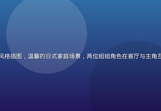 亲吻姐姐漫画原作封面风格插图，温馨的日式家庭场景，两位姐姐角色在客厅与主角互动，画面色调温暖柔和